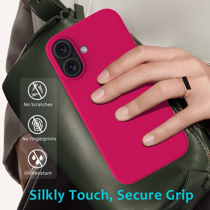 For iPhone 16 Solid Color Silicone Phone Case(Rose Red) - More iPhone Cases by PMC Jewellery | Online Shopping South Africa | PMC Jewellery | Buy Now Pay Later Mobicred