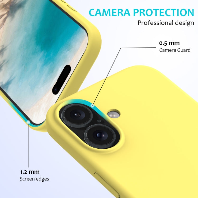 For iPhone 16 Solid Color Silicone Phone Case(Lemon Yellow) - More iPhone Cases by PMC Jewellery | Online Shopping South Africa | PMC Jewellery | Buy Now Pay Later Mobicred