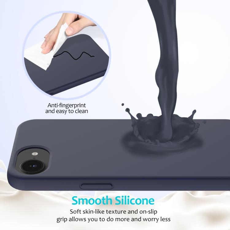 For iPhone 16e Solid Color Silicone Phone Case(Midnight Blue) - iPhone 16e Cases by PMC TechLife | Online Shopping South Africa | PMC TechLife | Buy Now Pay Later Mobicred