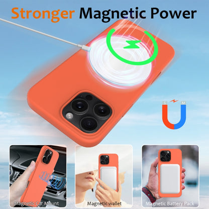 For iPhone 16 Pro Max Shockproof Silicone Magsafe Phone Case(Gold Orange) - iPhone 16 Pro Max Cases by PMC Jewellery | Online Shopping South Africa | PMC Jewellery | Buy Now Pay Later Mobicred