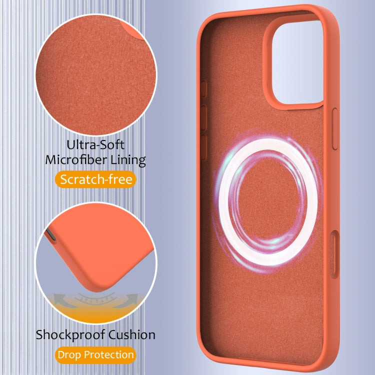 For iPhone 16 Pro Max Shockproof Silicone Magsafe Phone Case(Gold Orange) - iPhone 16 Pro Max Cases by PMC Jewellery | Online Shopping South Africa | PMC Jewellery | Buy Now Pay Later Mobicred