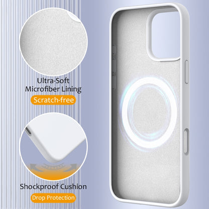 For iPhone 16 Pro Shockproof Silicone Magsafe Phone Case(White) - iPhone 16 Pro Cases by PMC Jewellery | Online Shopping South Africa | PMC Jewellery | Buy Now Pay Later Mobicred