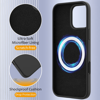 For iPhone 16 Pro Shockproof Silicone Magsafe Phone Case(Black) - iPhone 16 Pro Cases by PMC Jewellery | Online Shopping South Africa | PMC Jewellery | Buy Now Pay Later Mobicred