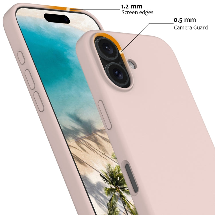 For iPhone 16 Shockproof Silicone Magsafe Phone Case(Sand Pink) - free shipping - PMC TechLife - Order now!