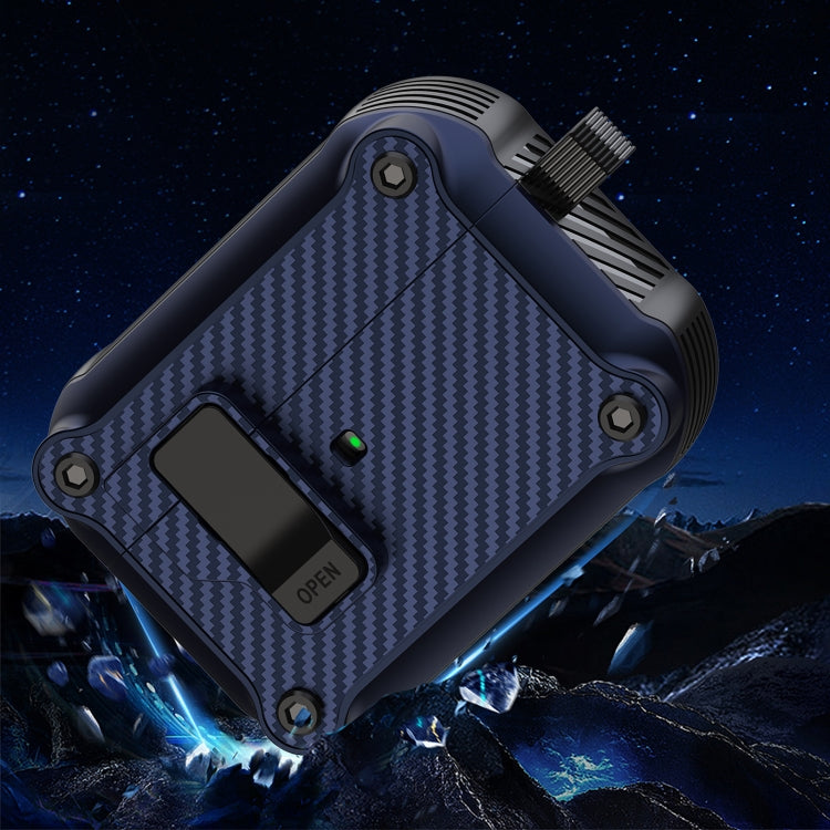 For AirPods Pro Carbon Fiber Magnetic Automatic Switch Earphone Protective Case(Purple) - free shipping - PMC Jewellery - Order now!