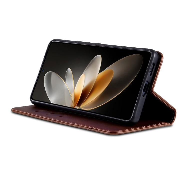 For Xiaomi Redmi K70/K70 Pro AZNS Magnetic Calf Texture Flip Leather Phone Case(Dark Brown) - Xiaomi Cases by AZNS | Online Shopping South Africa | PMC Jewellery | Buy Now Pay Later Mobicred