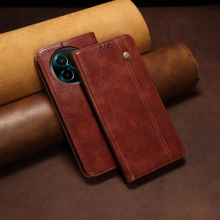 For vivo Y38 5G Global Oil Wax Crazy Horse Texture Leather Phone Case(Brown) - vivo Cases by PMC Jewellery | Online Shopping South Africa | PMC Jewellery | Buy Now Pay Later Mobicred