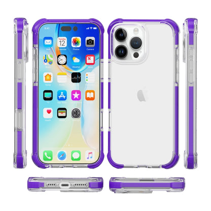 For iPhone 16 Pro Four-corner Shockproof TPU + Acrylic Phone Case(Purple) - iPhone 16 Pro Cases by PMC Jewellery | Online Shopping South Africa | PMC Jewellery | Buy Now Pay Later Mobicred