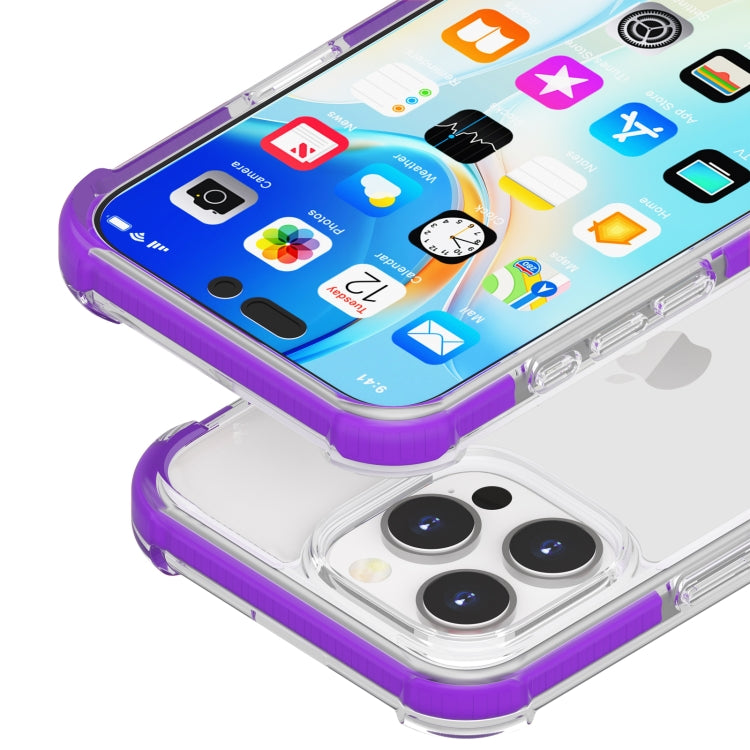 For iPhone 16 Pro Four-corner Shockproof TPU + Acrylic Phone Case(Purple) - iPhone 16 Pro Cases by PMC Jewellery | Online Shopping South Africa | PMC Jewellery | Buy Now Pay Later Mobicred