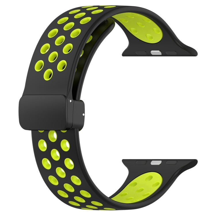 For Apple Watch SE 2023 40mm Magnetic Buckle Silicone Watch Band(Black Limes) - free shipping - PMC TechLife - Order now!