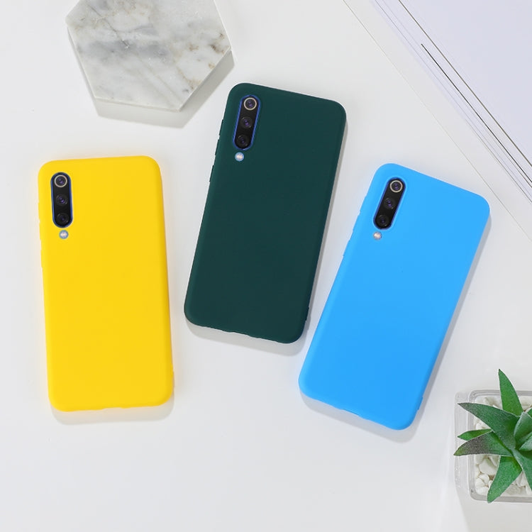 For Xiaomi Mi 9 SE Shockproof Frosted TPU Protective Case(Yellow) - Xiaomi Cases by PMC Jewellery | Online Shopping South Africa | PMC Jewellery