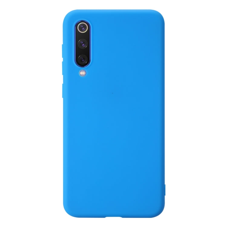 For Xiaomi Mi 9 SE Shockproof Frosted TPU Protective Case(Light Blue) - Xiaomi Cases by PMC Jewellery | Online Shopping South Africa | PMC Jewellery