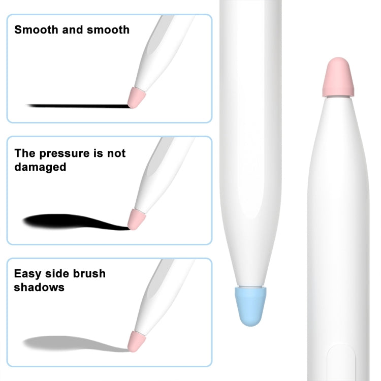 For Xiaomi Stylus Pen 2 8pcs / Set Silicone Wear-resistant Stylus Nib Cover(White) - Pencil Accessories by PMC TechLife | Online Shopping South Africa | PMC TechLife