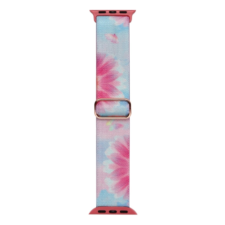 For Apple Watch 8 41mm Painted Pattern Nylon Replacement Watch Band(Flower Butterfly) - Watch Bands by PMc TechLife | Online Shopping South Africa | PMc TechLife | Buy Now Pay Later Mobicred