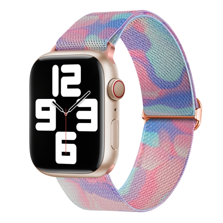 For Apple Watch SE 2022 44mm Painted Pattern Nylon Replacement Watch Band(Water Fluid) - free shipping - PMc TechLife - Order now!