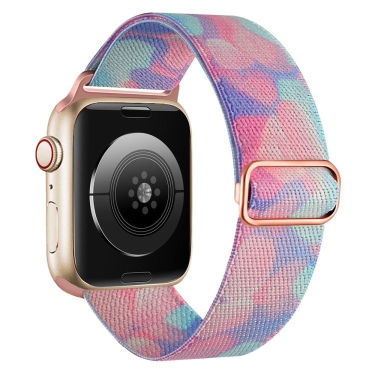 For Apple Watch SE 2022 44mm Painted Pattern Nylon Replacement Watch Band(Water Fluid) - free shipping - PMc TechLife - Order now!