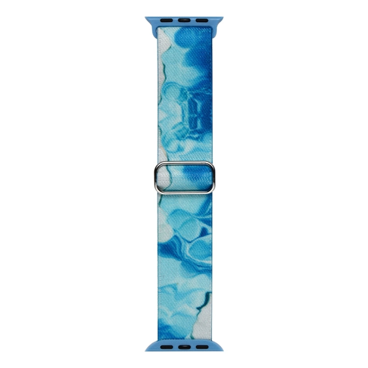 For Apple Watch 7 41mm Painted Pattern Nylon Replacement Watch Band(Ocean Blue) - free shipping - PMc TechLife - Order now!