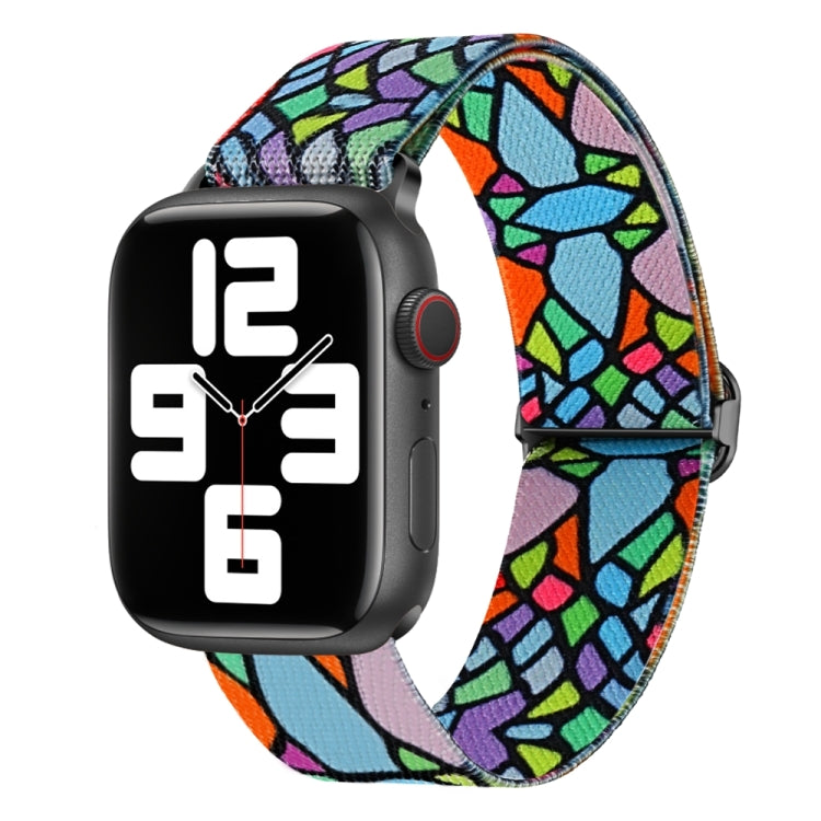 For Apple Watch 5 40mm Painted Pattern Nylon Replacement Watch Band(Geometric Rainbow) - free shipping - PMc TechLife - Order now!