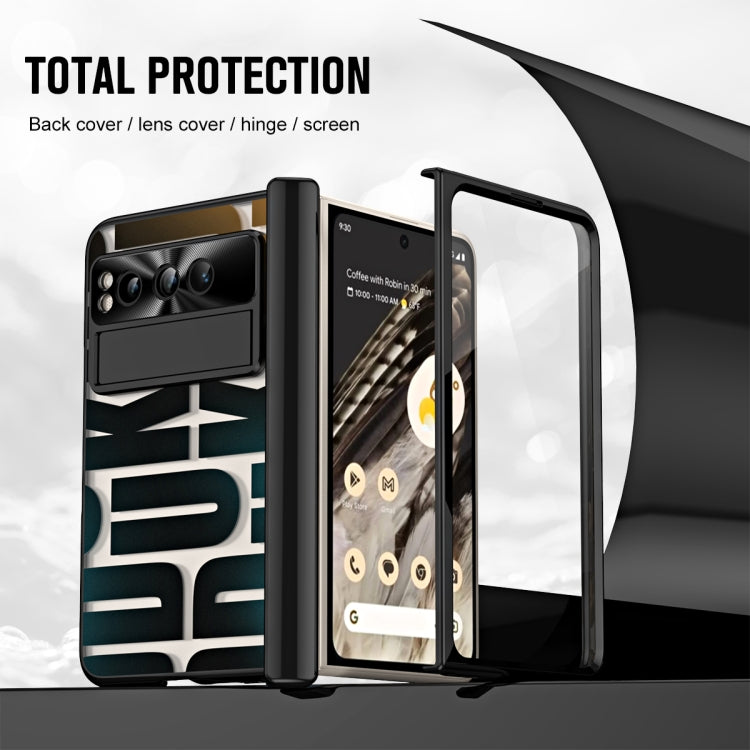 For Google Pixel Fold Integrated Electroplating Folding Phone Case(Black) - Google Cases by PMC TechLife | Online Shopping South Africa | PMC TechLife | Buy Now Pay Later Mobicred
