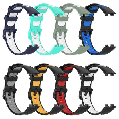 For Huawei Band 8 Two Color Silicone Replacement Watch Band(Black Grey) - Watch Bands by PMC Jewellery | Online Shopping South Africa | PMC Jewellery