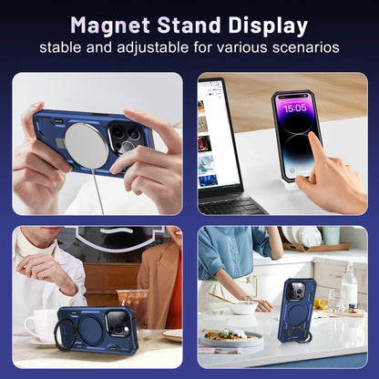 For iPhone 13 Pro Max Patronus MagSafe Magnetic Holder Phone Case(Navy Blue) - iPhone 13 Pro Max Cases by PMC Jewellery | Online Shopping South Africa | PMC Jewellery