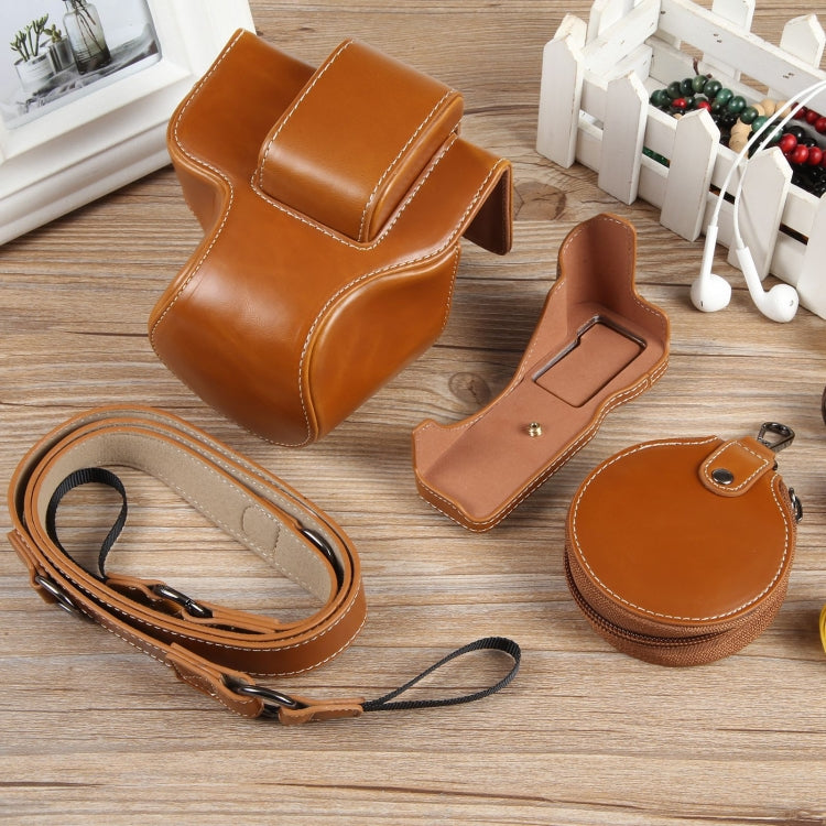 For Canon EOS R50 Full Body Magnetic Leather Camera Case Bag with Strap, Deluxe Edition(Brown) - Leather Bag by PMC TechLife | Online Shopping South Africa | PMC TechLife | Buy Now Pay Later Mobicred