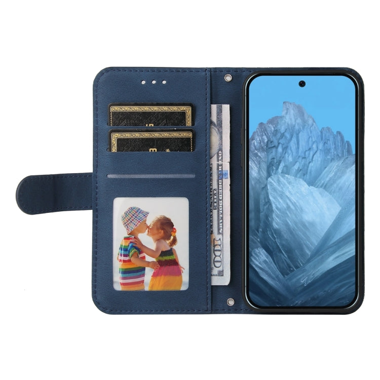 For Google Pixel 9 Skin Feel Life Tree Metal Button Leather Phone Case(Blue) - Google Cases by PMC Jewellery | Online Shopping South Africa | PMC Jewellery | Buy Now Pay Later Mobicred