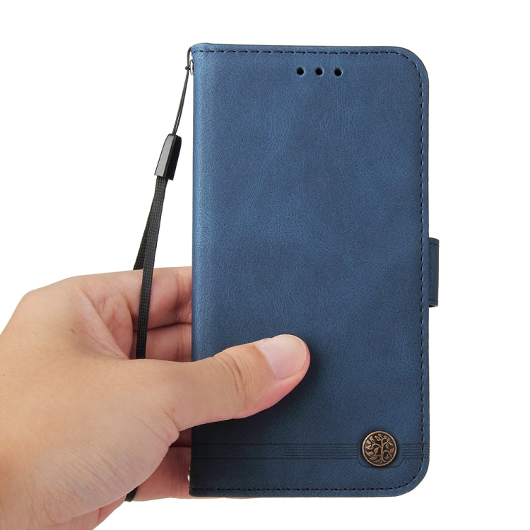 For Google Pixel 9 Skin Feel Life Tree Metal Button Leather Phone Case(Blue) - Google Cases by PMC Jewellery | Online Shopping South Africa | PMC Jewellery | Buy Now Pay Later Mobicred