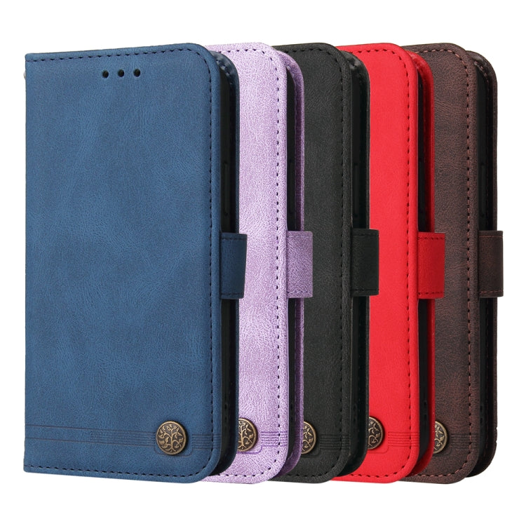 For Google Pixel 9 Pro Skin Feel Life Tree Metal Button Leather Phone Case(Purple) - Google Cases by PMC TechLife | Online Shopping South Africa | PMC TechLife | Buy Now Pay Later Mobicred