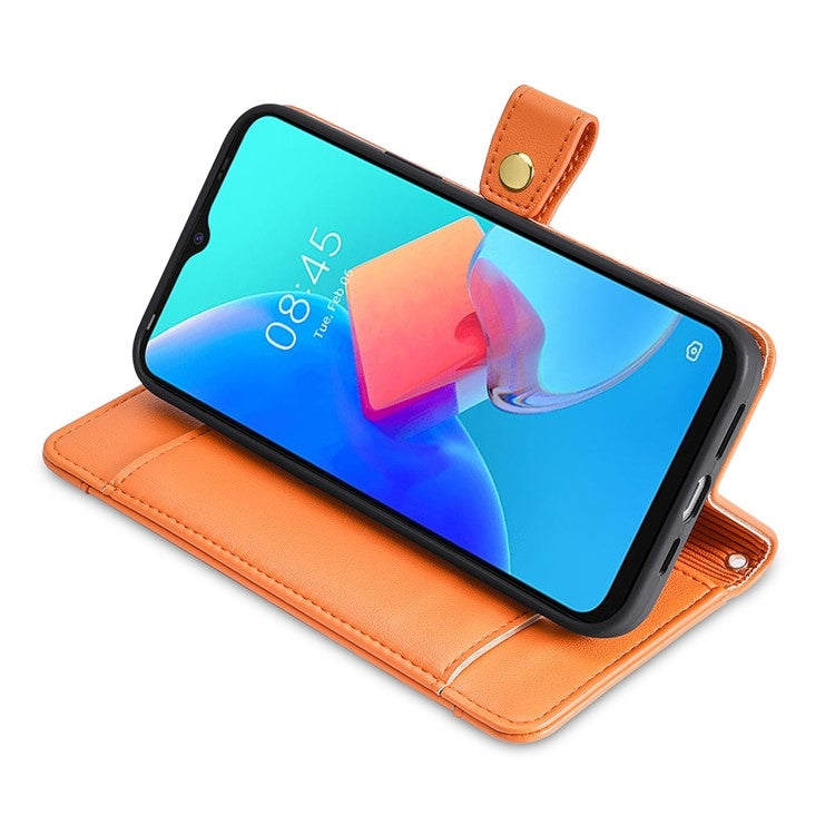 For Infinix Hot 40i Sheep Texture Cross-body Zipper Wallet Leather Phone Case(Orange) - Infinix Cases by PMC TechLife | Online Shopping South Africa | PMC TechLife | Buy Now Pay Later Mobicred
