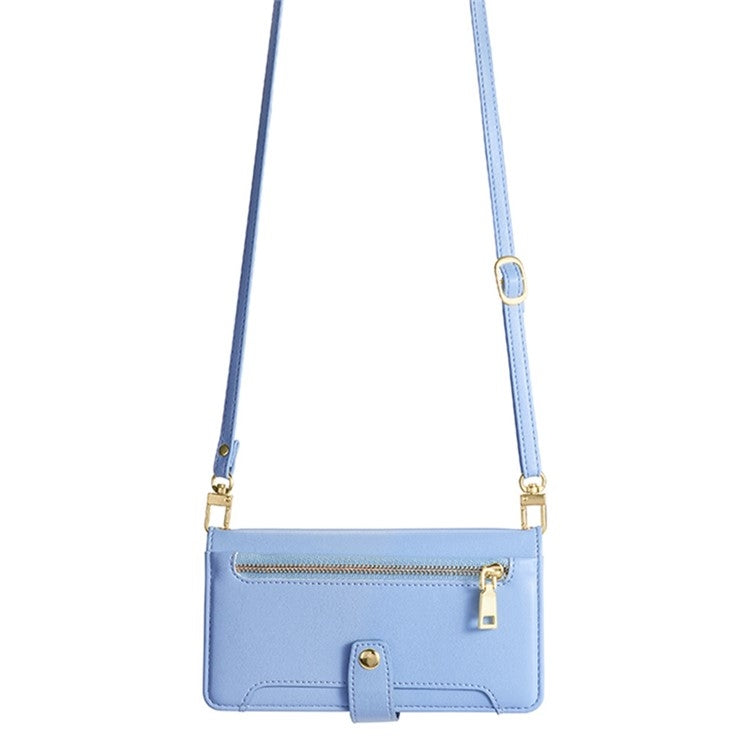 For Infinix Hot 40i Sheep Texture Cross-body Zipper Wallet Leather Phone Case(Blue) - Infinix Cases by PMC TechLife | Online Shopping South Africa | PMC TechLife | Buy Now Pay Later Mobicred