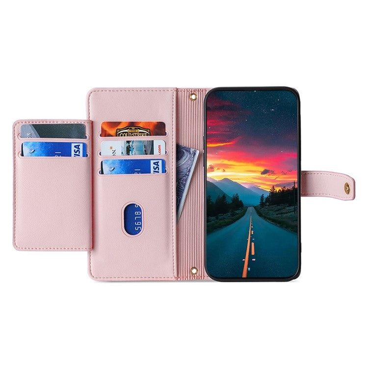 For Infinix Note 40 5G Sheep Texture Cross-body Zipper Wallet Leather Phone Case(Pink) - Infinix Cases by PMC TechLife | Online Shopping South Africa | PMC TechLife | Buy Now Pay Later Mobicred