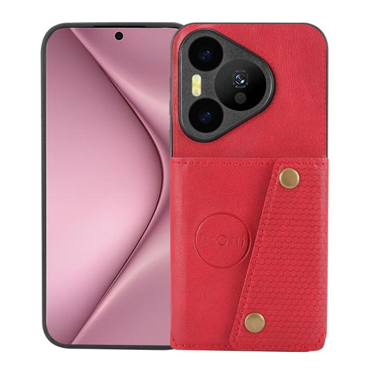 For Huawei Pura 70 Double Buckle Card Slots Magnetic Phone Case(Red) - Huawei Cases by PMC Jewellery | Online Shopping South Africa | PMC Jewellery | Buy Now Pay Later Mobicred