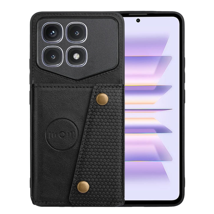 For Xiaomi Redmi K70 Ultra Double Buckle Card Slots Magnetic Phone Case(Black) - Xiaomi Cases by PMC Jewellery | Online Shopping South Africa | PMC Jewellery | Buy Now Pay Later Mobicred