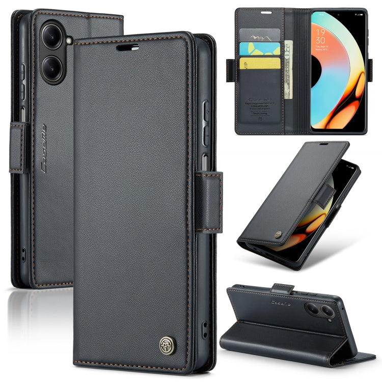 For Realme 10 Pro 5G CaseMe 023 Butterfly Buckle Litchi Texture RFID Anti-theft Leather Phone Case(Black) - Realme Cases by CaseMe | Online Shopping South Africa | PMC Jewellery | Buy Now Pay Later Mobicred