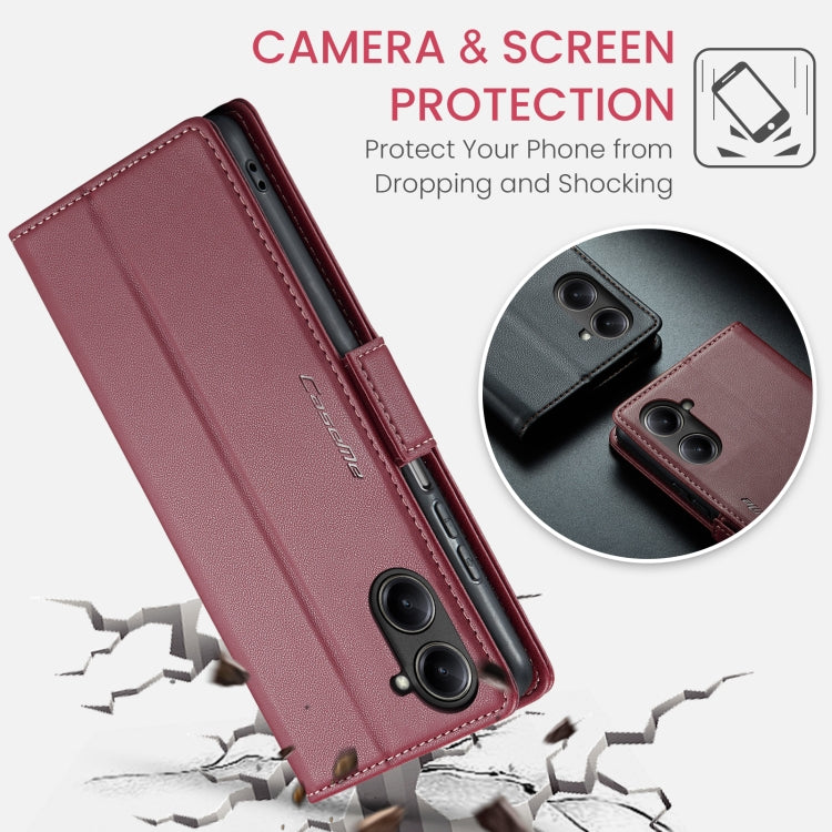 For Realme 10 Pro 5G CaseMe 023 Butterfly Buckle Litchi Texture RFID Anti-theft Leather Phone Case(Wine Red) - Realme Cases by CaseMe | Online Shopping South Africa | PMC Jewellery | Buy Now Pay Later Mobicred