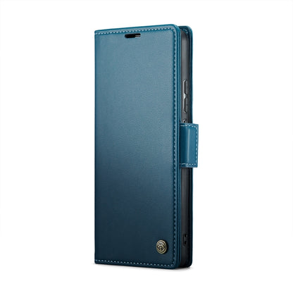 For Realme 10 Pro+ CaseMe 023 Butterfly Buckle Litchi Texture RFID Anti-theft Leather Phone Case(Blue) - Realme Cases by CaseMe | Online Shopping South Africa | PMC Jewellery | Buy Now Pay Later Mobicred