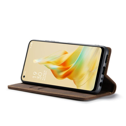 For OPPO Reno8 T 4G CaseMe 013 Multifunctional Horizontal Flip Leather Phone Case(Coffee) - OPPO Cases by CaseMe | Online Shopping South Africa | PMC Jewellery | Buy Now Pay Later Mobicred