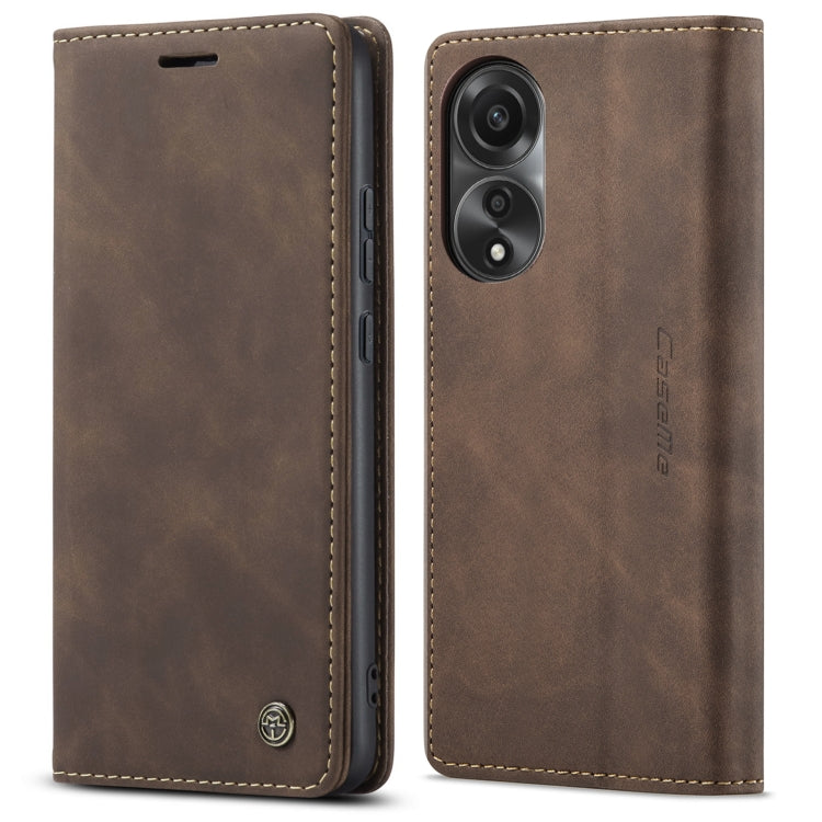 For OPPO A78 4G CaseMe 013 Multifunctional Horizontal Flip Leather Phone Case(Coffee) - OPPO Cases by CaseMe | Online Shopping South Africa | PMC Jewellery | Buy Now Pay Later Mobicred