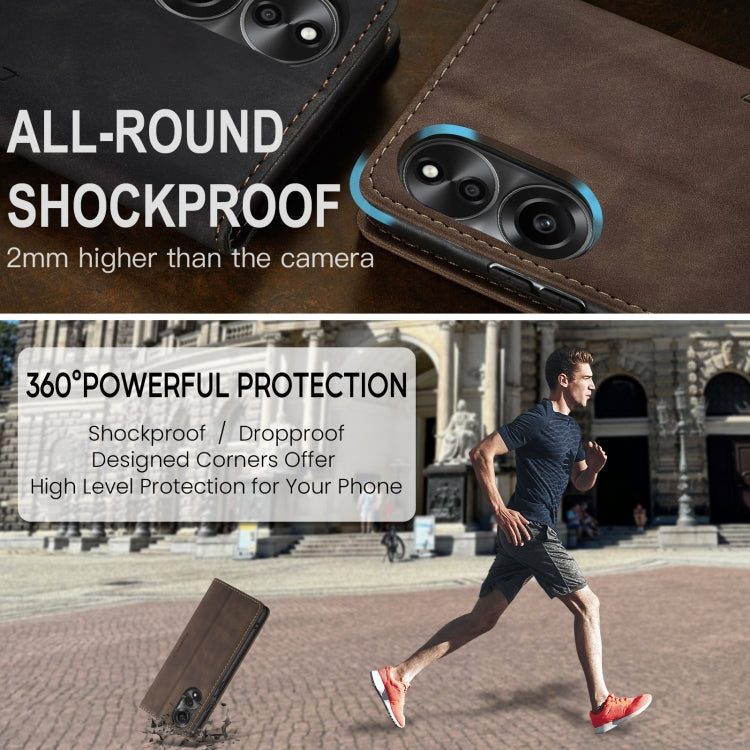 For OPPO A78 4G CaseMe 013 Multifunctional Horizontal Flip Leather Phone Case(Coffee) - OPPO Cases by CaseMe | Online Shopping South Africa | PMC Jewellery | Buy Now Pay Later Mobicred