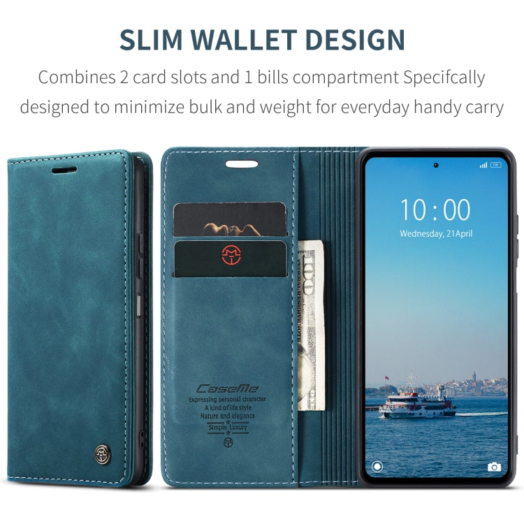 For Xiaomi Redmi 12 4G / 12 5G／Note 12R CaseMe 013 Multifunctional Horizontal Flip Leather Phone Case(Blue) - free shipping - PMC Jewellery - Order now!