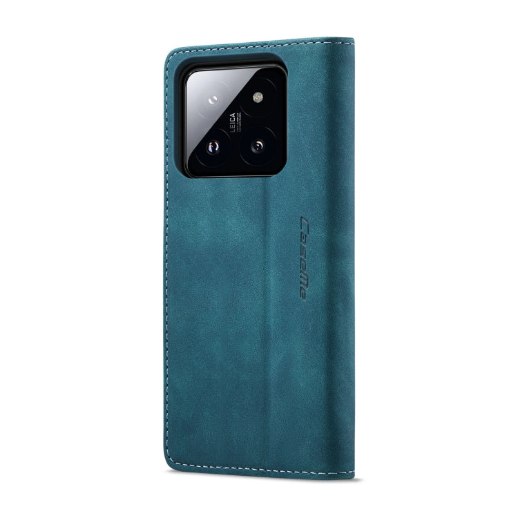 For Xiaomi 14 CaseMe 013 Multifunctional Horizontal Flip Leather Phone Case(Blue) - 14 Cases by CaseMe | Online Shopping South Africa | PMC Jewellery | Buy Now Pay Later Mobicred