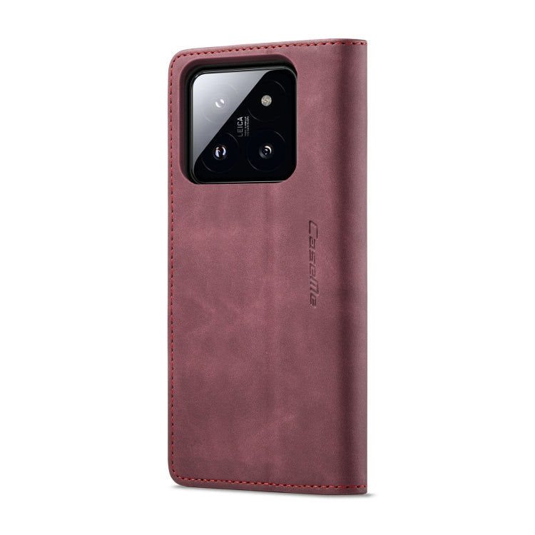 For Xiaomi 14 Pro CaseMe 013 Multifunctional Horizontal Flip Leather Phone Case(Wine Red) - 14 Pro Cases by CaseMe | Online Shopping South Africa | PMC Jewellery | Buy Now Pay Later Mobicred