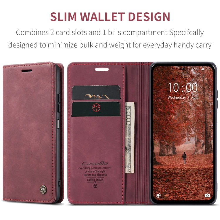 For Xiaomi Redmi Note 13 5G CaseMe 013 Multifunctional Horizontal Flip Leather Phone Case(Wine Red) - Xiaomi Cases by CaseMe | Online Shopping South Africa | PMC Jewellery | Buy Now Pay Later Mobicred