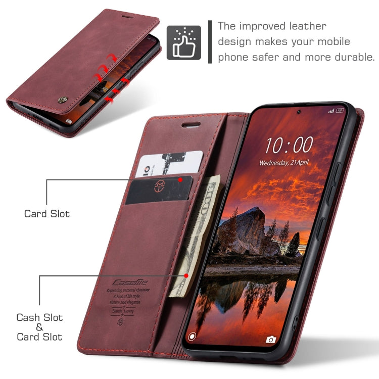 For Xiaomi Redmi Note 13 Pro 4G CaseMe 013 Multifunctional Horizontal Flip Leather Phone Case(Wine Red) - Xiaomi Cases by CaseMe | Online Shopping South Africa | PMC Jewellery | Buy Now Pay Later Mobicred