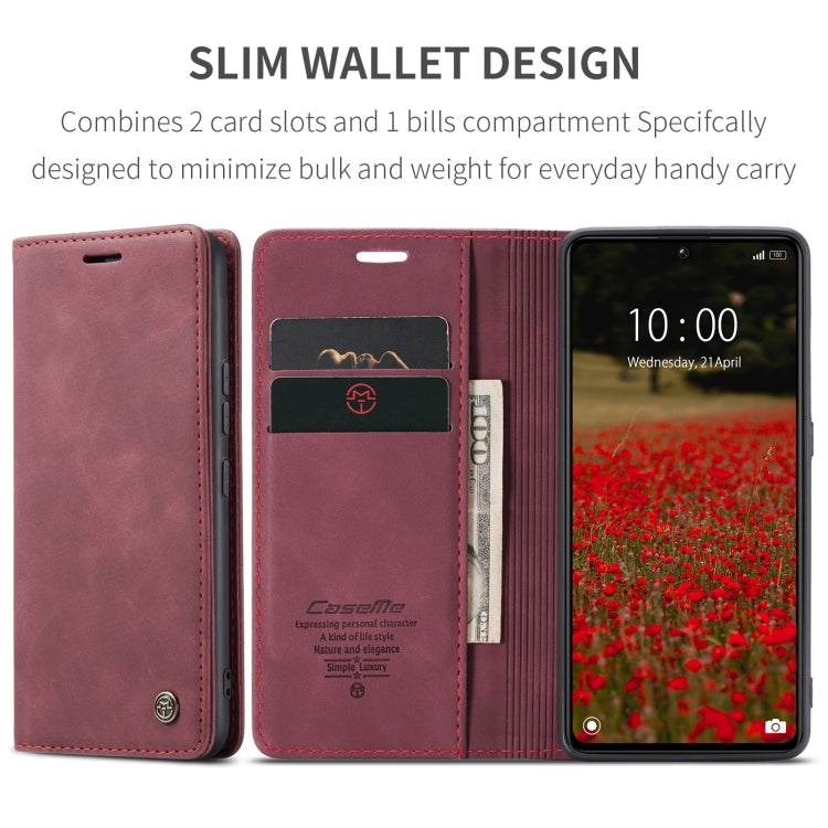 For Xiaomi Redmi Note 13 Pro 5G CaseMe 013 Multifunctional Horizontal Flip Leather Phone Case(Wine Red) - Xiaomi Cases by CaseMe | Online Shopping South Africa | PMC Jewellery | Buy Now Pay Later Mobicred