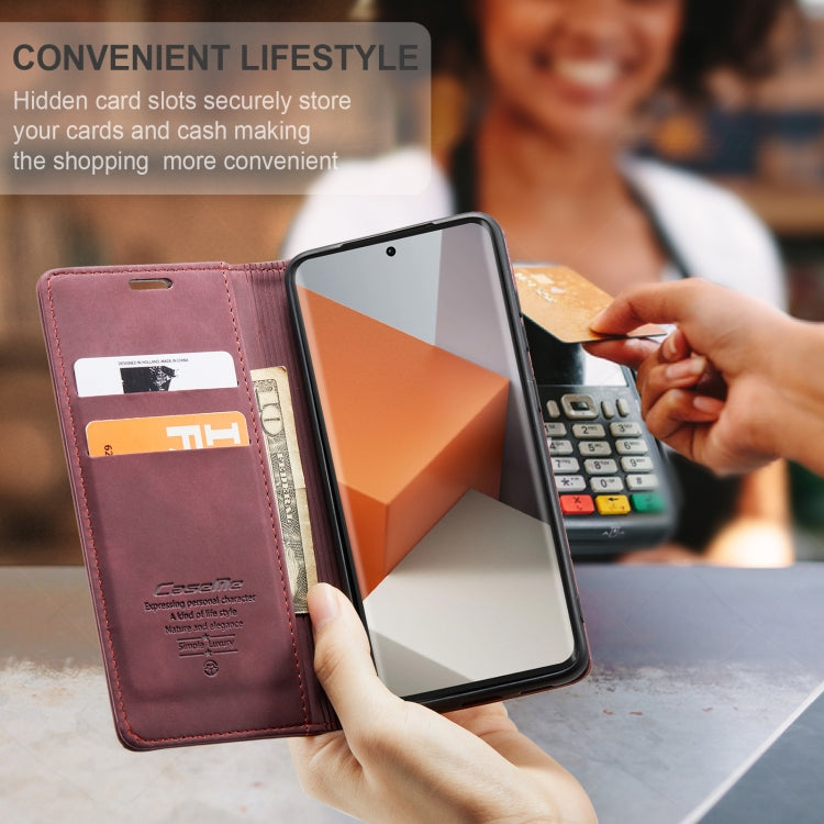 For Xiaomi Redmi Note 13 Pro+ CaseMe 013 Multifunctional Horizontal Flip Leather Phone Case(Wine Red) - Xiaomi Cases by CaseMe | Online Shopping South Africa | PMC Jewellery | Buy Now Pay Later Mobicred