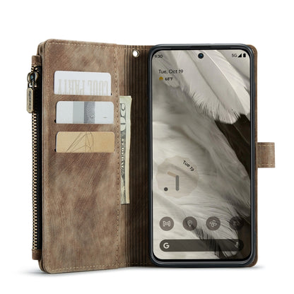 For Google Pixel 8 CaseMe C30 Multifunctional Leather Phone Case(Brown) - Google Cases by CaseMe | Online Shopping South Africa | PMC Jewellery | Buy Now Pay Later Mobicred