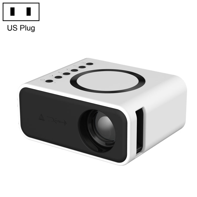 T300S 320x240 24ANSI Lumens Mini LCD Projector Supports Wired & Wireless Same Screen, Specification:US Plug(White) - Mini Projector by PMC Jewellery | Online Shopping South Africa | PMC Jewellery | Buy Now Pay Later Mobicred