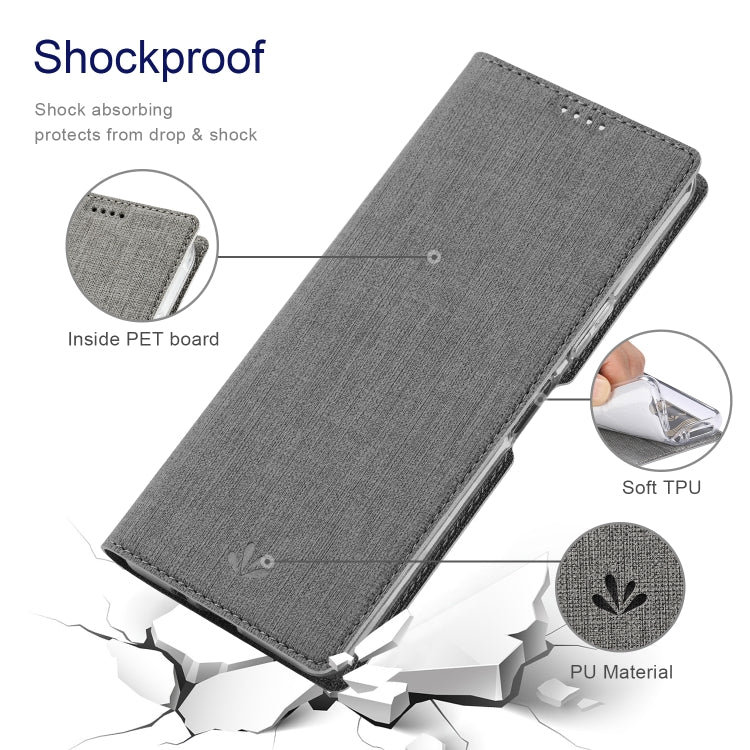 For Sharp Aquos Wish 3 ViLi DMX Series Shockproof TPU + PU Leather Magnetic Attraction Horizontal Flip Case(Grey) - More Brand by ViLi | Online Shopping South Africa | PMC Jewellery | Buy Now Pay Later Mobicred